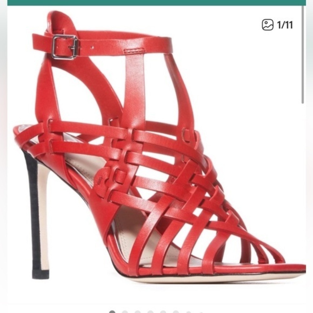 New Paige Verso Red Strappy Stiletto Heels Size 8
